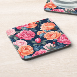 Porta-copo Rosa cor-de-rosa-vermelho Design de padrão laranja