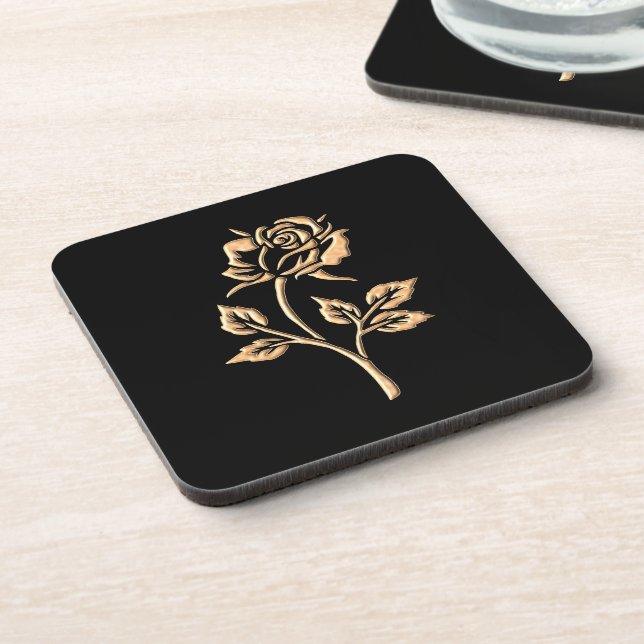 Porta-copo Rosa Dourado simples (Left Side)