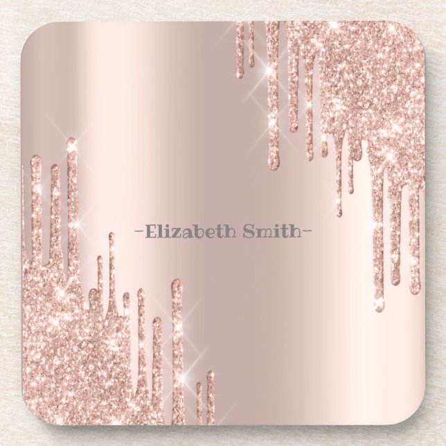 Porta-copo Rosa Elegante (Frente)