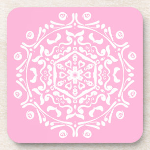 Porta-copo Rosa Mandala