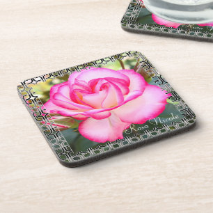 Porta-copo Rosa Nicole [Conjunto de Portas copos Plásticas do