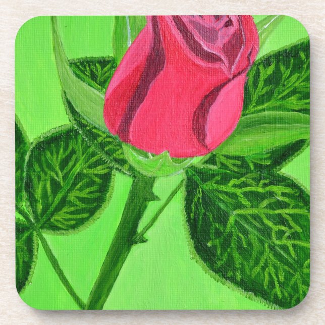 Porta-copo Rosa vermelha (Frente)
