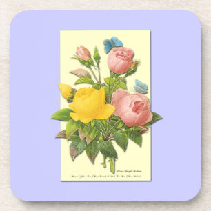 Porta-copo Rosas Botânicas Rosa Amarelo