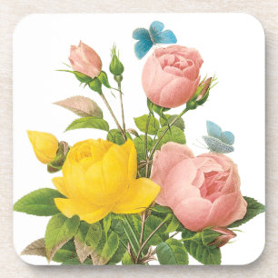 Porta-copo Rosas Chá Amarelo Persa Vintage por Redoute
