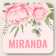 Rosas cor-de-rosa flores trendy aquarela