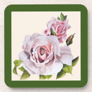 Porta-copo Rosas esculturais em um conjunto de Portas copos