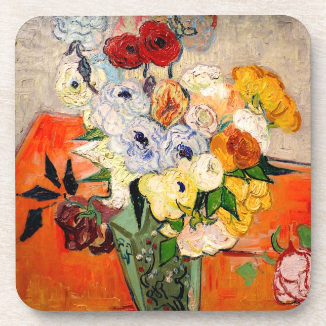Porta-copo Rosas Van Gogh e Anemones (Frente)