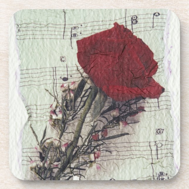 Porta-copo <Rose and Music> por Kim Koza 2 (Frente)