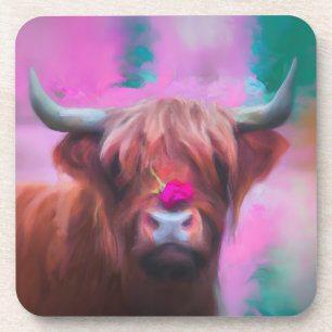 Porta-copo "Rosie of the Highlands" – Retrato de Vaca das Ter