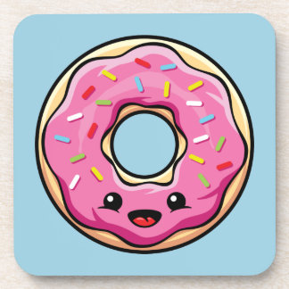 Porta-copo Rosquinha Rosa Kawaii
