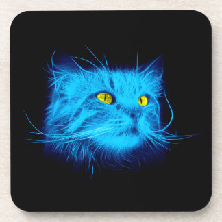 Porta-copo Rosto de Gato Azul