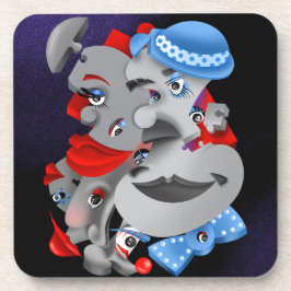 Porta-copo Rostos Quebra-cabeça surreais