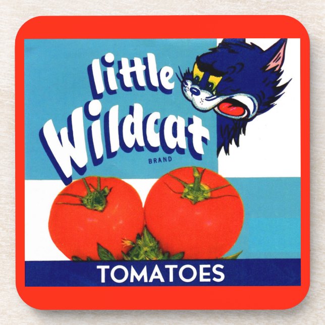 Porta-copo Rótulo da caixa de tomate Wildcat (Frente)