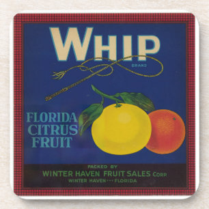Porta-copo Rótulo de Fruta de Citrus do Whip Vintage