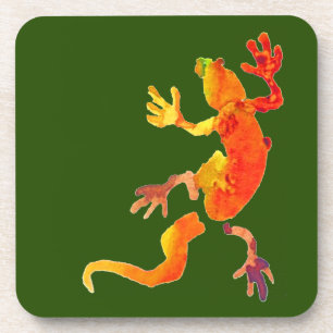 Porta-copo Rótulo de lagarto de lagartixa selvagem