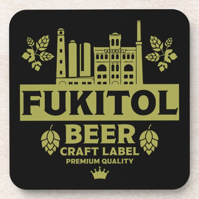 Porta-copo Rótulo Novelty Funny Beer (Frente)