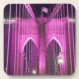 Porta-copo Roxo do Lit da ponte de Brooklyn
