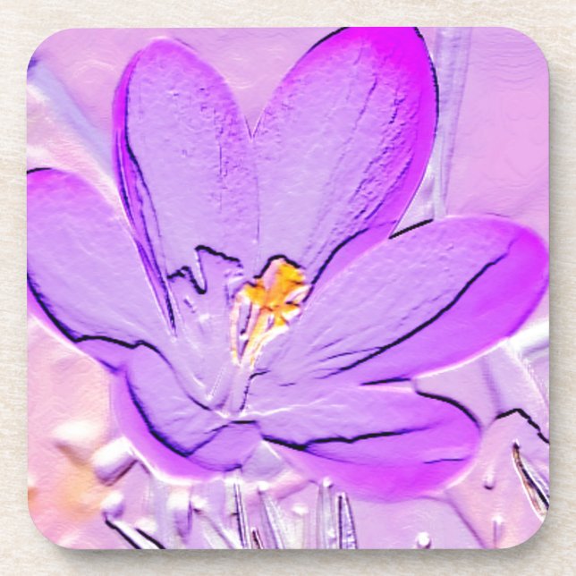Porta-copo Roxo-roxo em relevo (Frente)