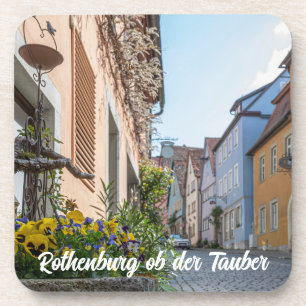 Porta-copo Rua colorida em Rothenburg ob der Tauber