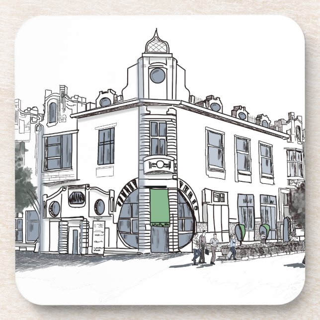Porta-copo rua da cidade antiga (Frente)
