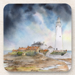 Porta-copo Rua Mary Farol Whitley Bay Watercolor