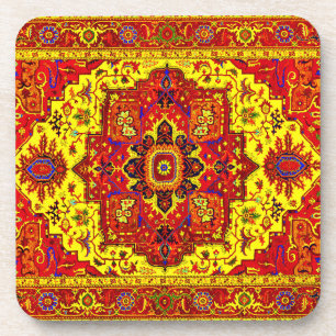 Porta-copo RUG PERSA - Vermelho e Amarelo