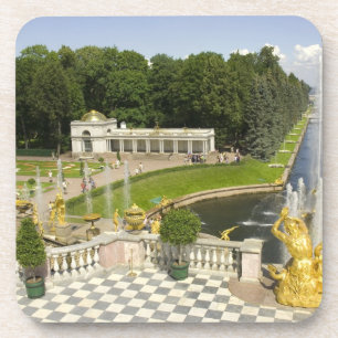 Porta-copo Rússia. Petrodvorets. Palácio Peterhof. Pedro, o