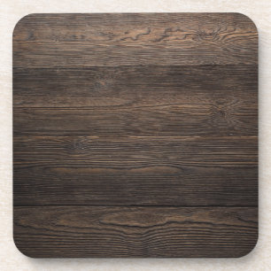 Porta-copo Rustic Dark brown WOOD LOOK texture