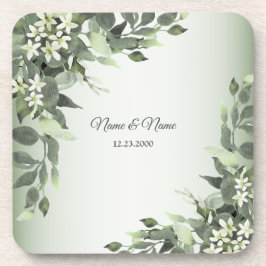 Porta-copo Rustic Floral Greenery Eucalyptus Leaves