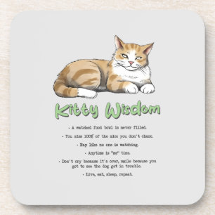 Porta-copo Sabedoria gatinho - Regras Engraçadas para Gatos c