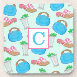 Porta-copo Saco Bermuda Derby Mint Julep Monograma Préppy