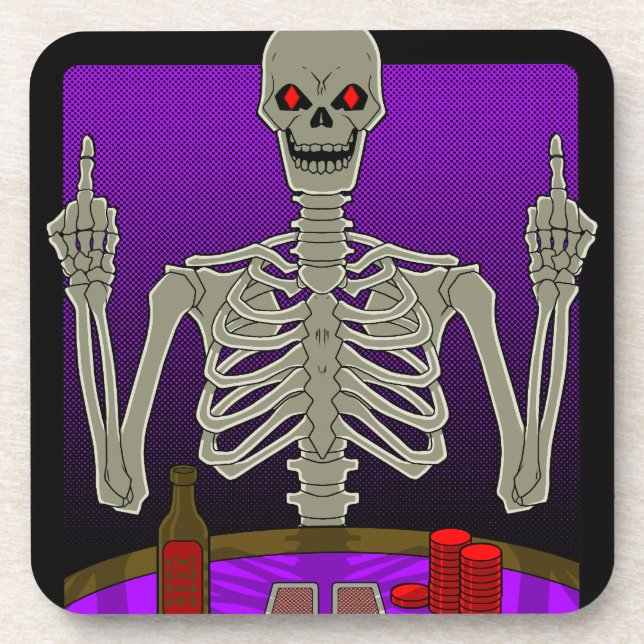 Porta-copo Sacudir do Skeleton Poker (Frente)