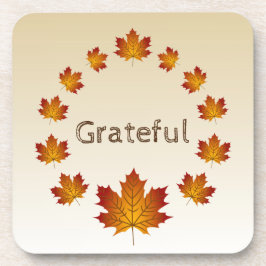 Porta-copo Saída de Ação de Graças Folhas Simples Grateful Ma