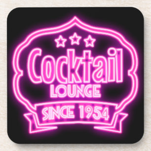 Porta-copo Sala de cocktails retrô vintage neon sinal bar de