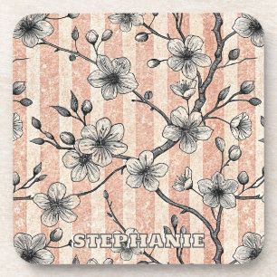 Porta-copo Salsicha Elegante do Blossom - Rosa e Branco