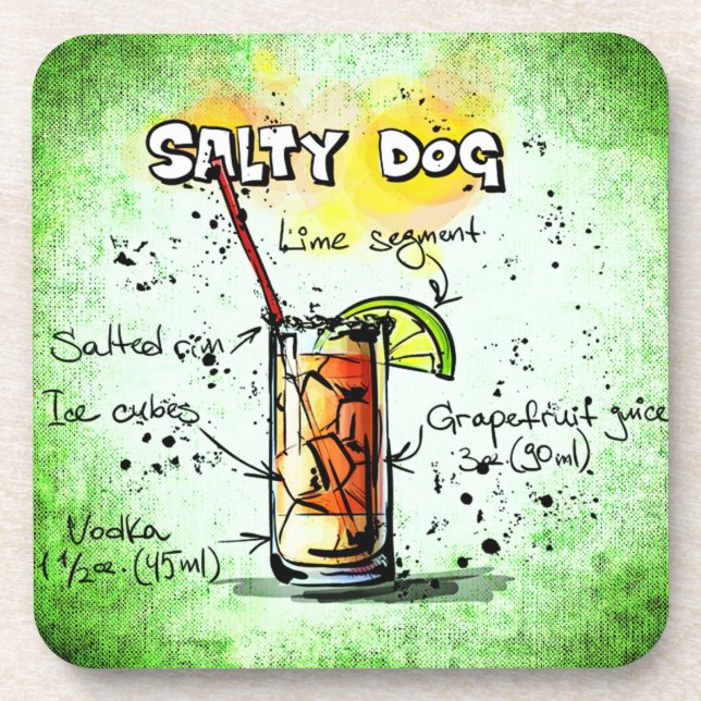 Porta-copo Salty Dog Drink Recipe (Frente)