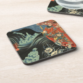 Porta-copo Samurai versus os caranguejos fantasmas