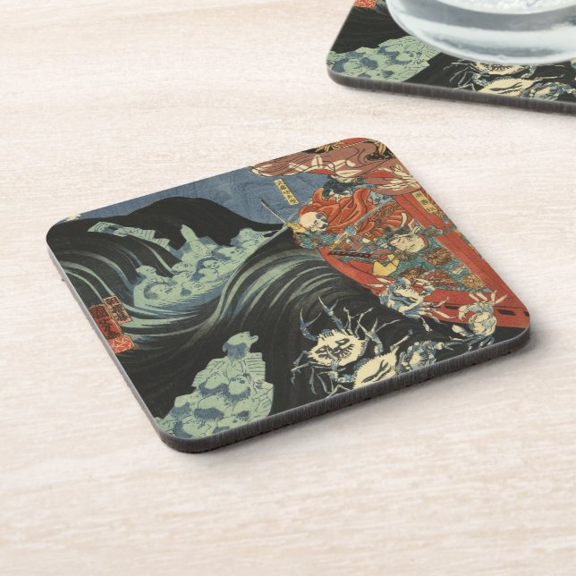 Porta-copo Samurai versus os caranguejos fantasmas (Left Side)