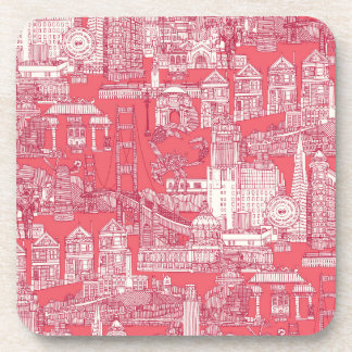 Porta-copo San Francisco toile viva magenta rosa rosa-pink