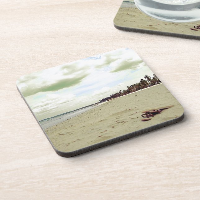 Porta-copo Sandálias em praia tropical (Left Side)