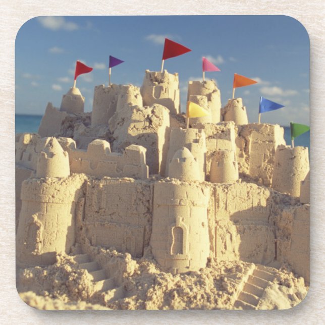 Porta-copo Sandcastle na praia (Frente)