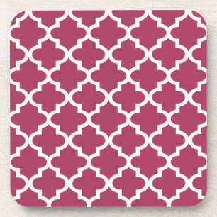 Porta-copo Sangria Red Azulejo do Marrocos Trellis Pattern