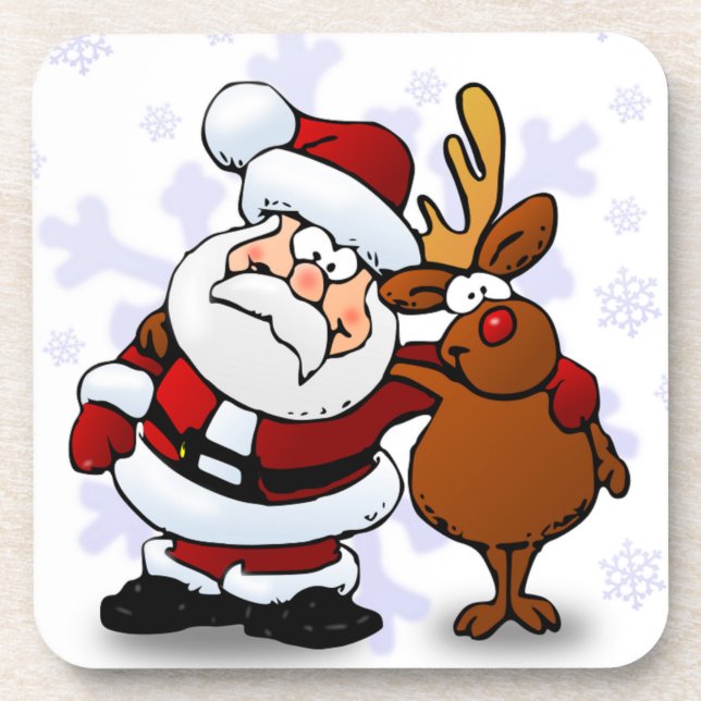 PORTA-COPO SANTA CLAUS E RUDOLPH (Frente)