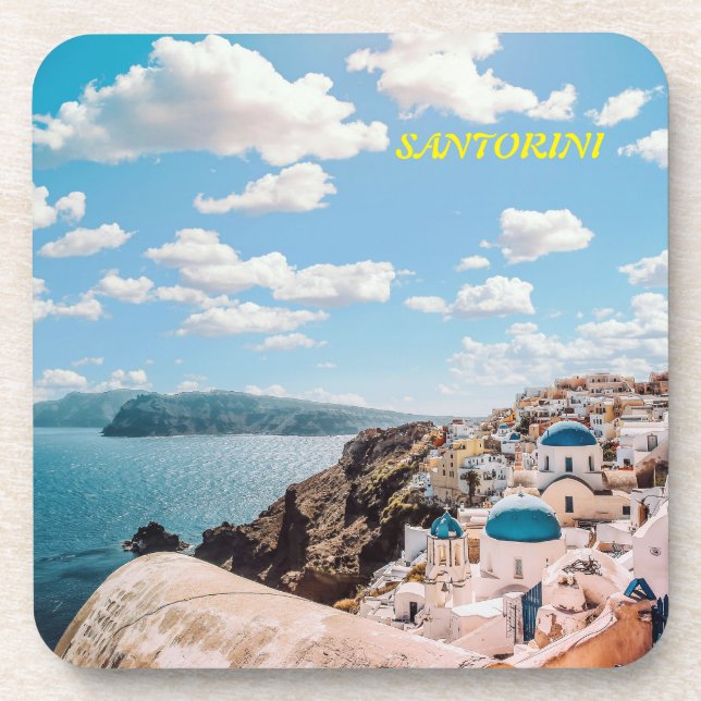 Porta-copo Santorini, Grécia Beach House (Frente)