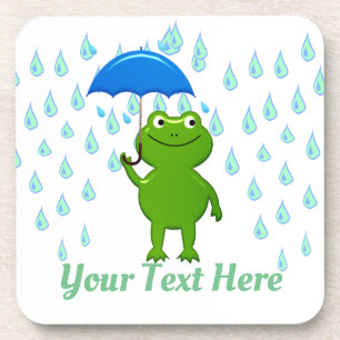 Porta-copo Sapo Kawaii e Chuva