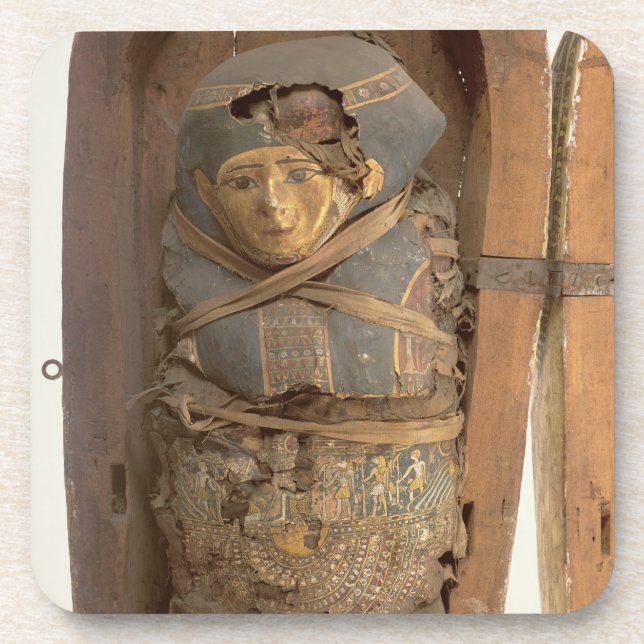 Porta-copo Sarcófago e corpo mummified de Psametik mim (664- (Frente)
