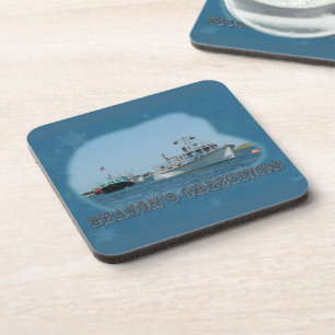 Porta-copo Saudações da temporada - Chatham Harbor Boats