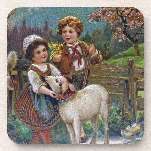 Porta-copo Saudações páscoas 1908 (Frente)