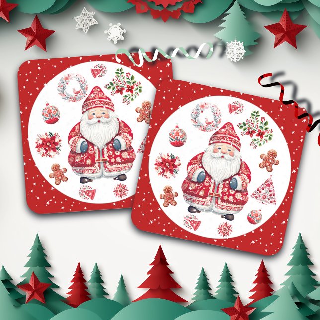 Porta-copo Scandinávia Santa Claus Red (Criador carregado)