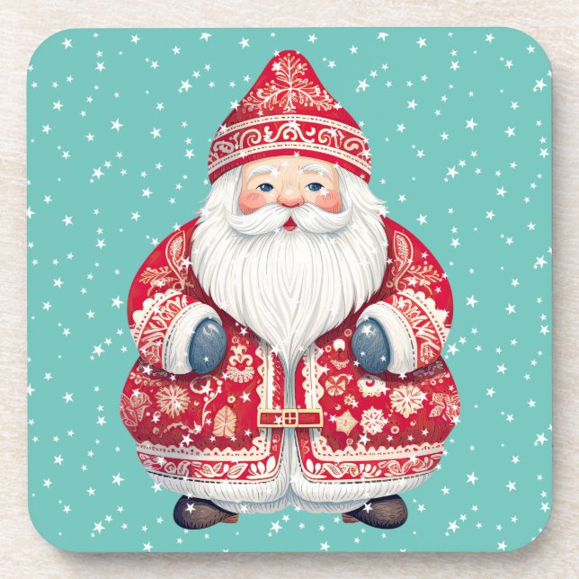 Porta-copo Scandinavian Folk Santa Claus (Frente)